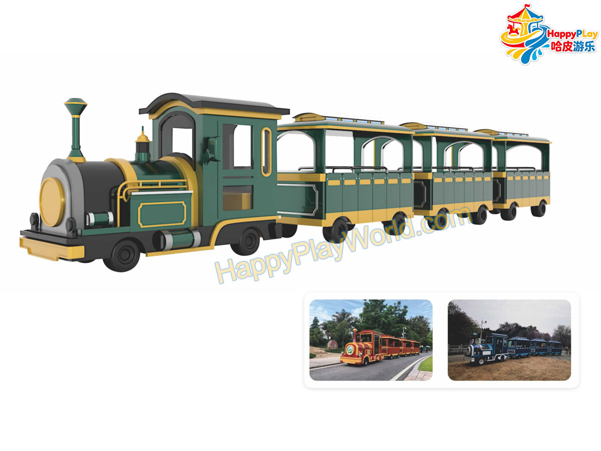 hpw-SS-CD28 Sightseeing Series trackless train 28-car electric sightseeing train (one locomotive pulling three cars)