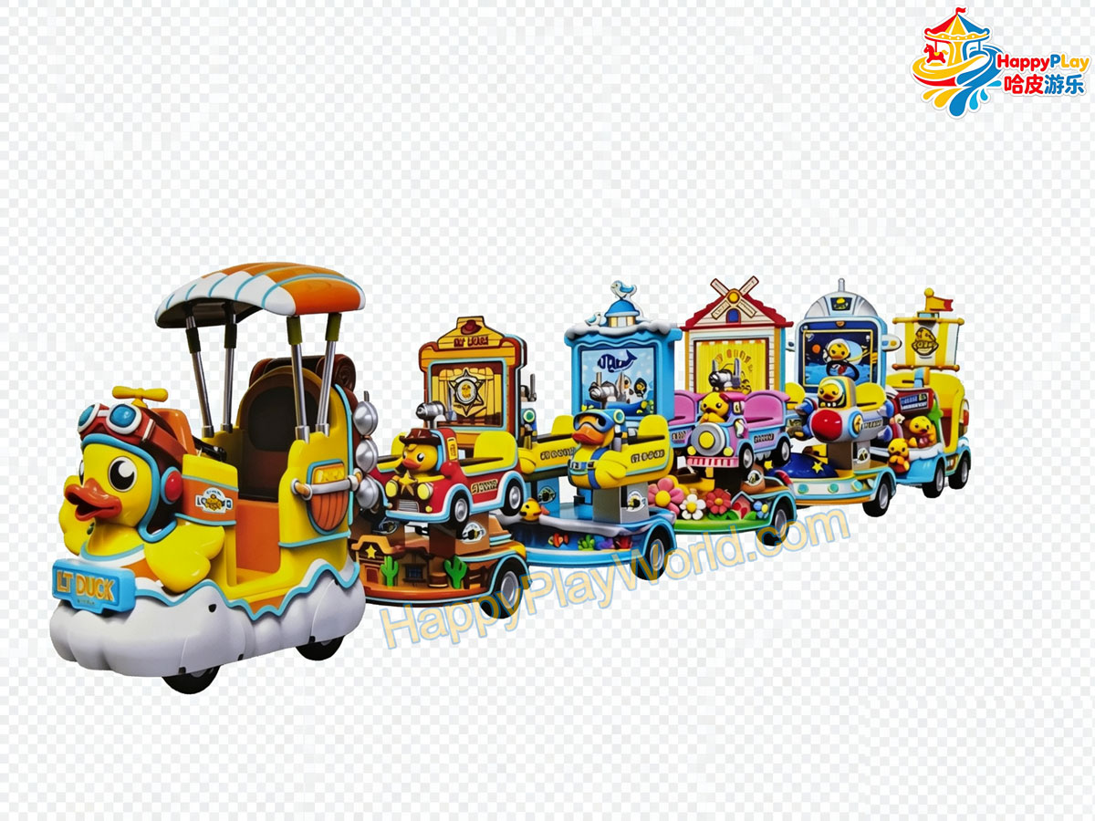 HPW-TKP16  Duck train trackless train The Adventures of Little Yellow Duck and the Yellow Ball